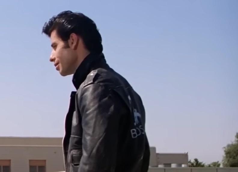A visually captivating still taken from a pivotal moment in the film Grease (1978)
