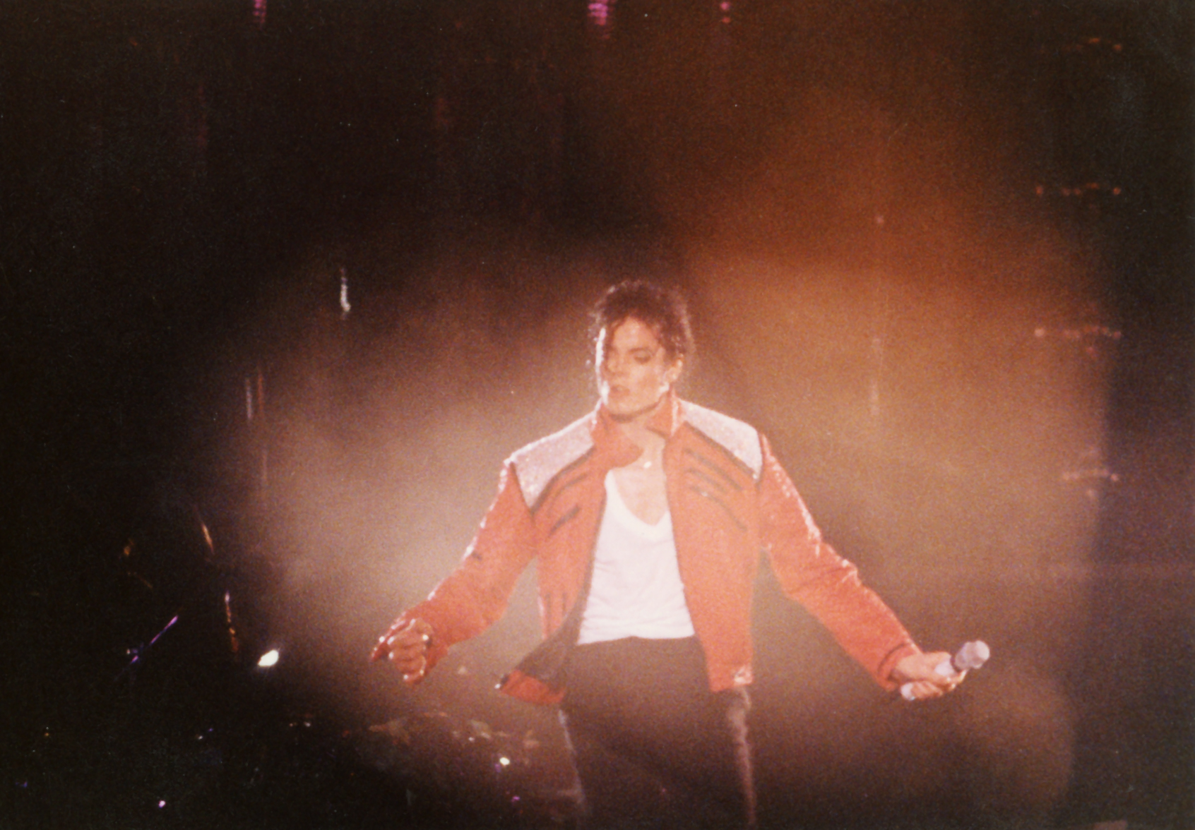 Michael Jackson performing on stage