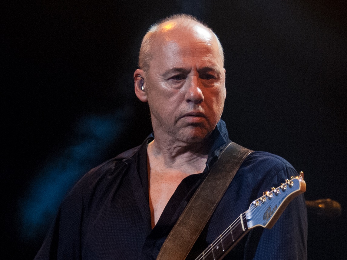 Mark Knopfler with his Pensa MK D guitar live - 2015