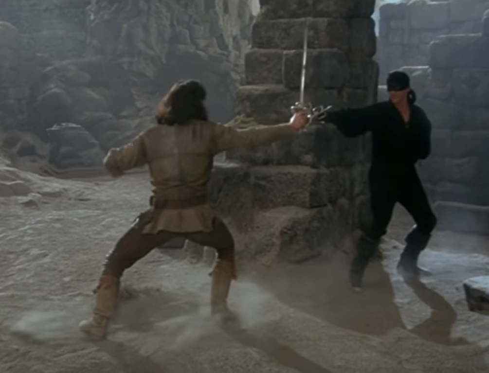 Screenshot of Cary Elwes and Mandy Patinkin from - The Princess Bride (1987)