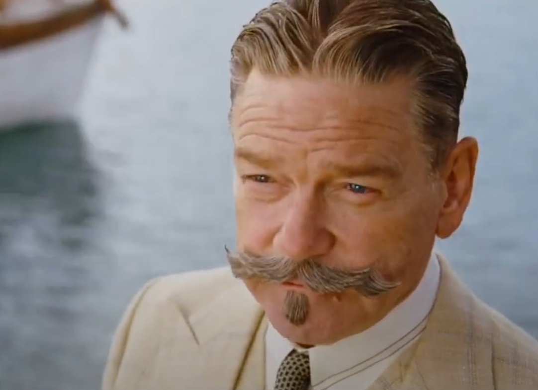 A visually captivating still taken from a pivotal moment in the film Death on the Nile (2022)