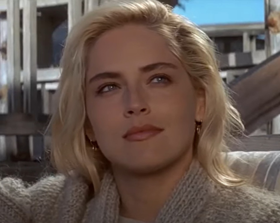 A visually captivating still taken from a pivotal moment in the film Basic Instinct (1992)