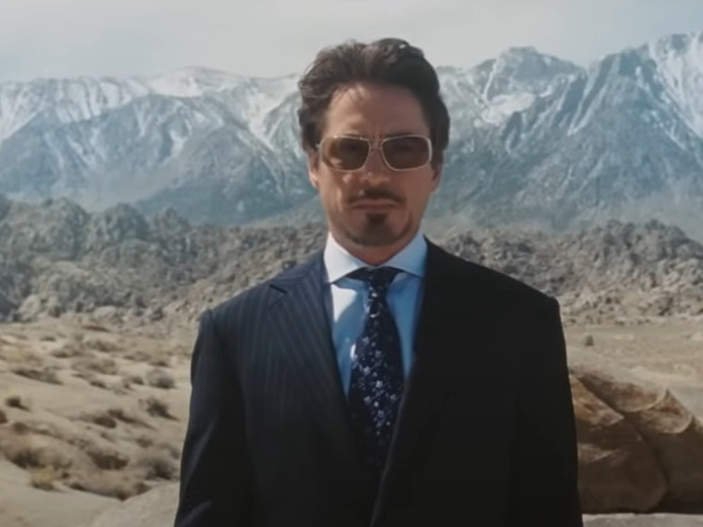 A visually captivating still taken from a pivotal moment in the film Iron Man (2008)