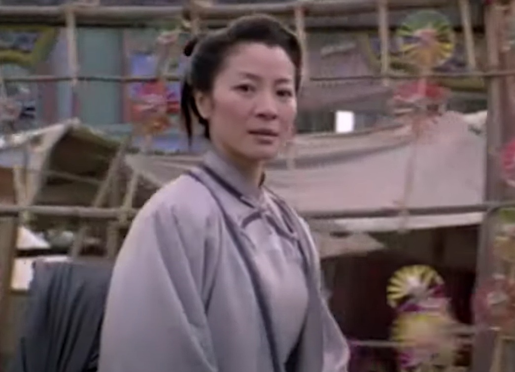 A visually captivating still taken from a pivotal moment in the film Crouching Tiger, Hidden Dragon (2000)