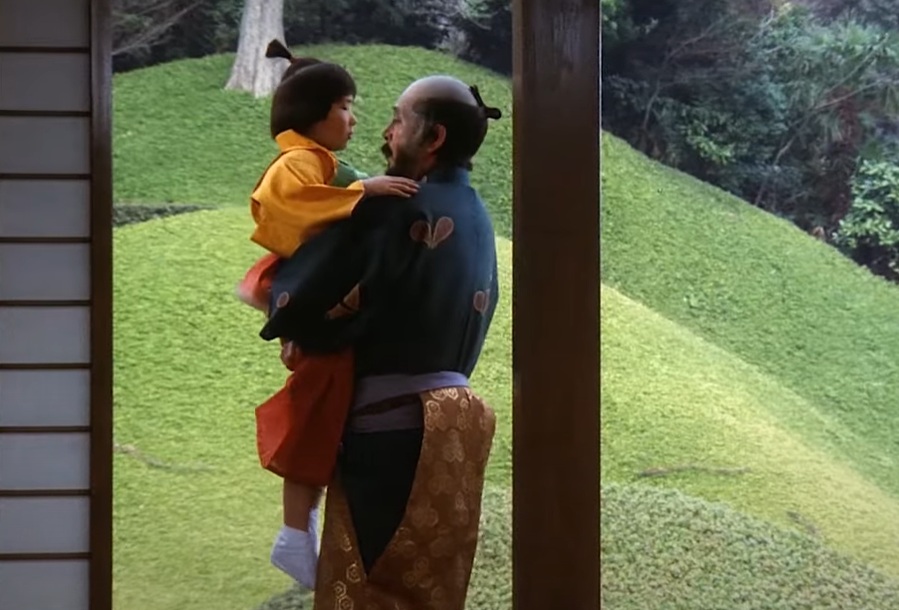 A visually captivating still taken from a pivotal moment in the film Kagemusha (1980)