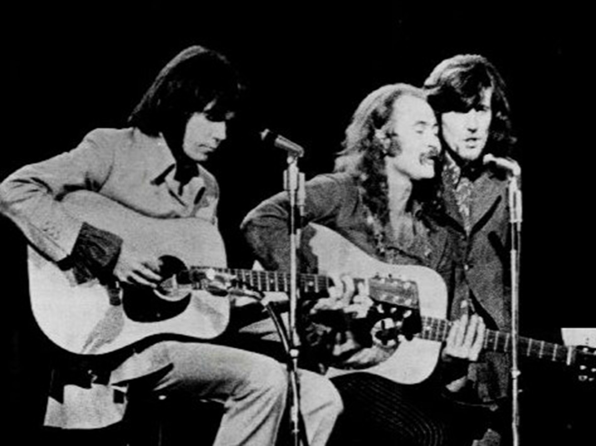 Photo of Crosby, Stills, Nash in 1970.