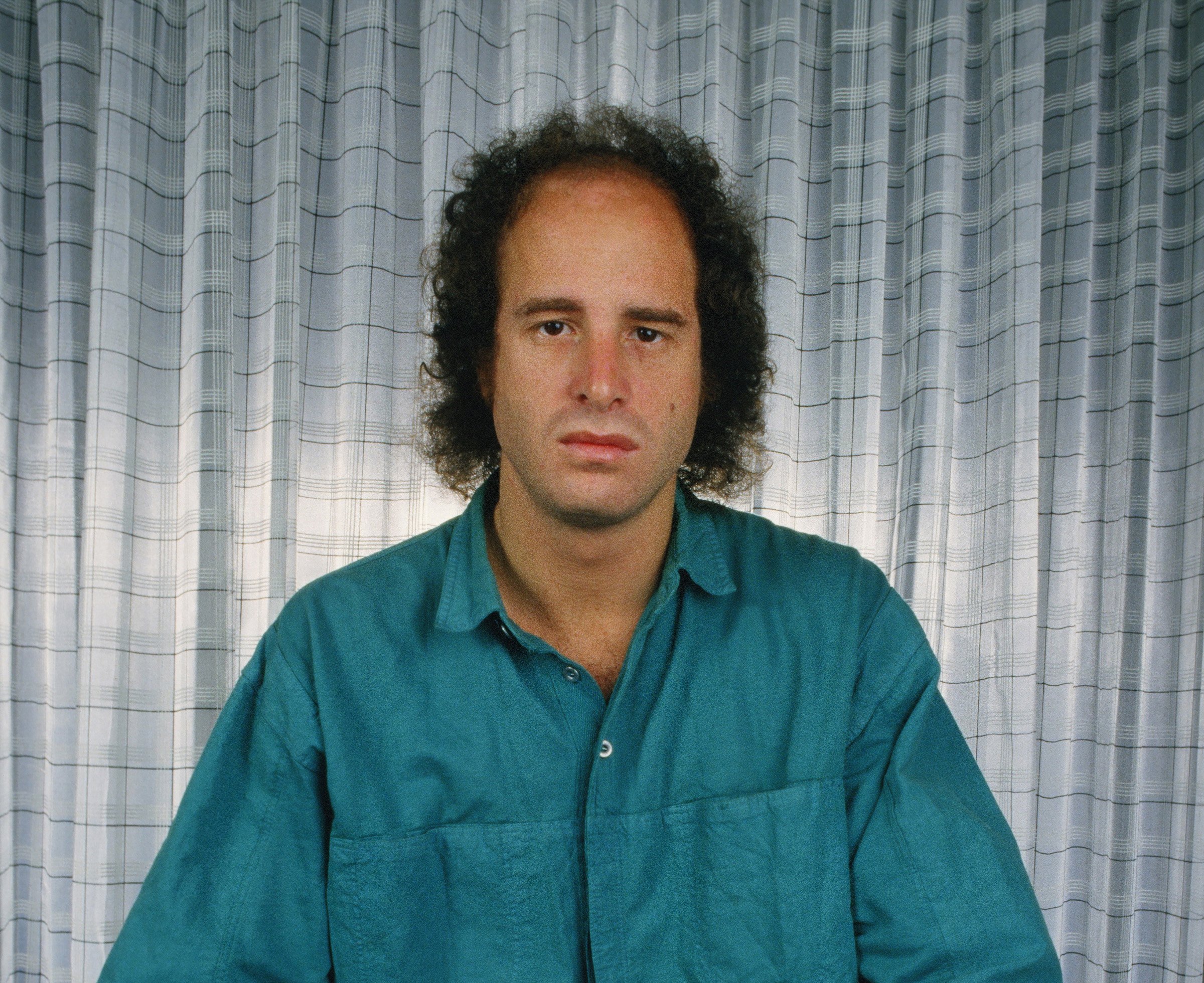 teven Wright poses in deadpan fashion during a 1986 Los Angeles