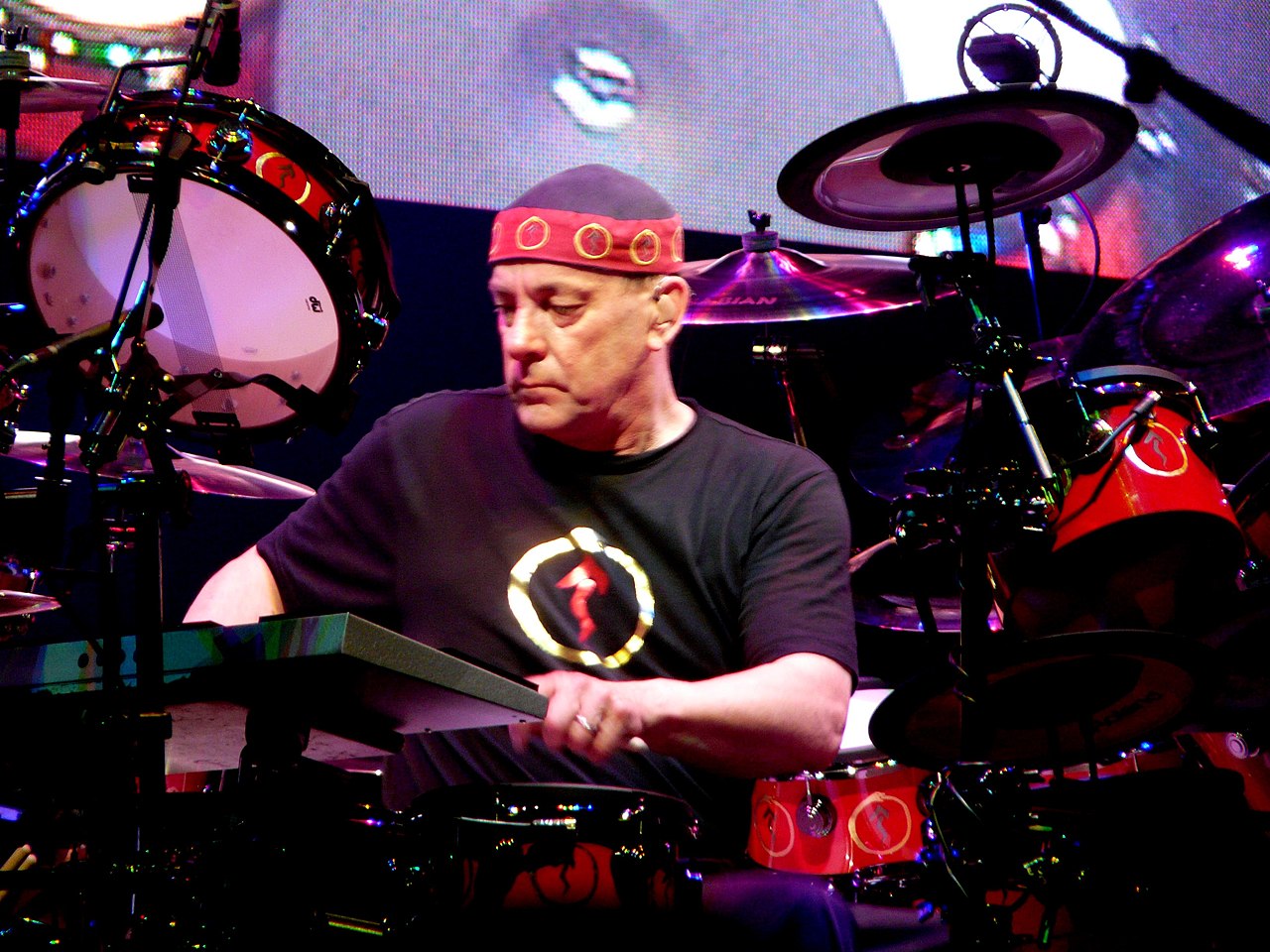 Neil Peart of Rush live in concert - 2008