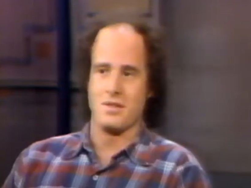 A visually captivating still taken from a pivotal moment in the television show Late Night with David Letterman (1982-1993)