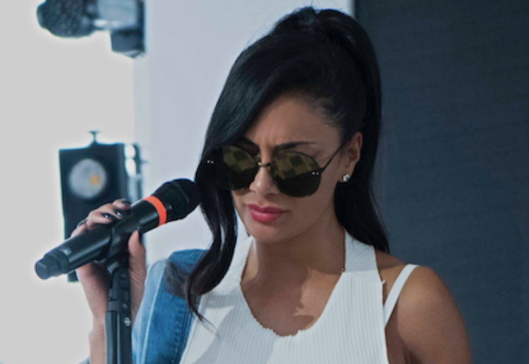 Nicole Scherzinger at a 2018 Moscow Soundcheck