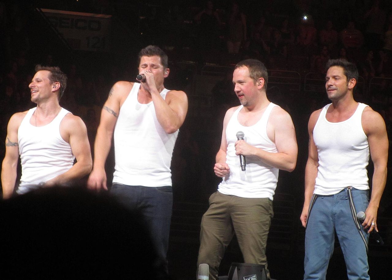 98 Degrees performing during The Package Tour