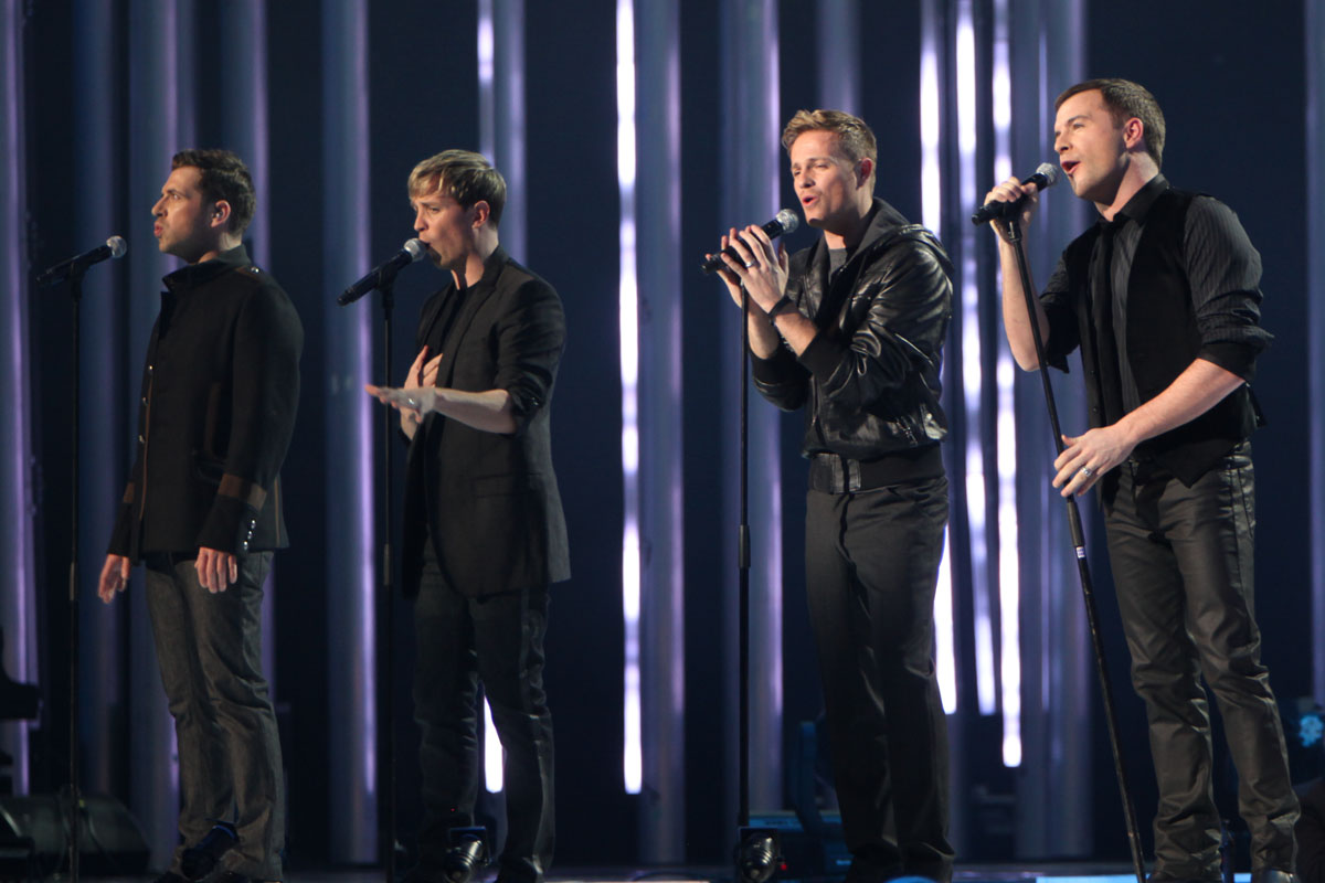 Westlife performing at the Nobel Peace Prize Concert