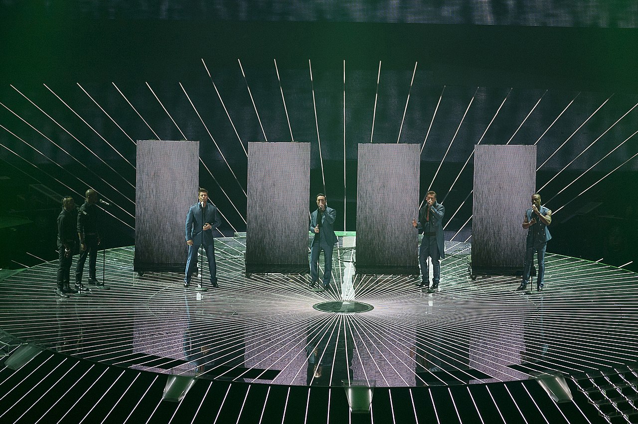 Blue performing at the final of the Eurovision Song Contest 2011