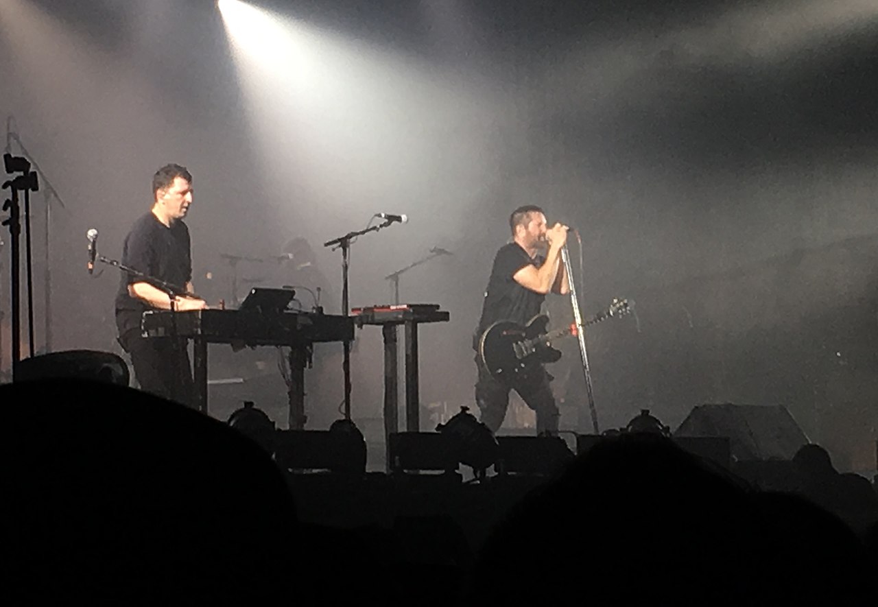 Nine Inch Nails performing at The Aragon Ballroom