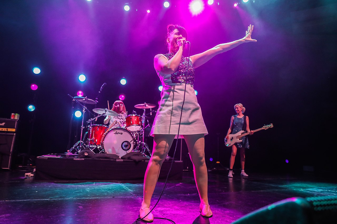 American punk rock band Bikini Kill performing Live