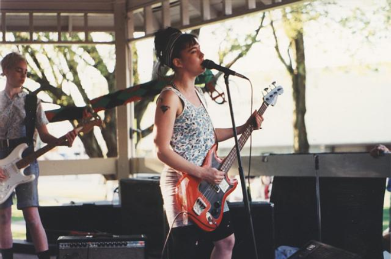 Bikini Kill performing live in 1991