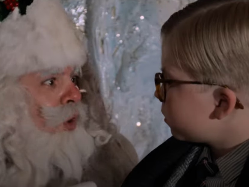 A visually captivating still taken from a pivotal moment in the film A Christmas Story (1983)