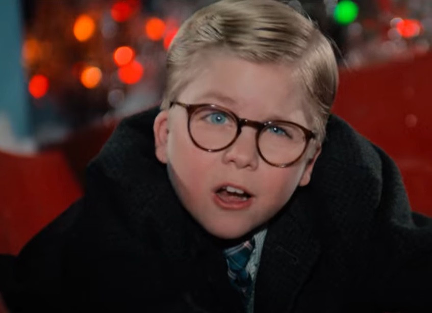 A visually captivating still taken from a pivotal moment in the film A Christmas Story (1983)