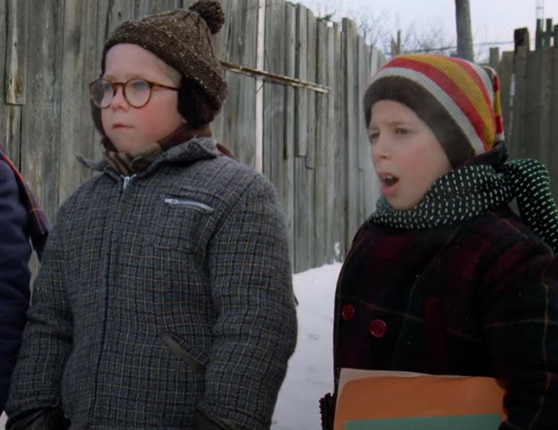 A visually captivating still taken from a pivotal moment in the film A Christmas Story (1983)