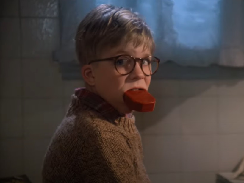 A visually captivating still taken from a pivotal moment in the film A Christmas Story (1983)