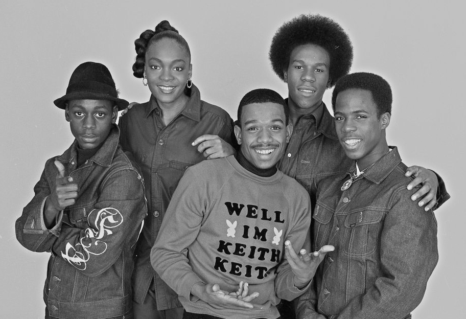 Portrait of the members of American hip hop group Funky 4 + 1