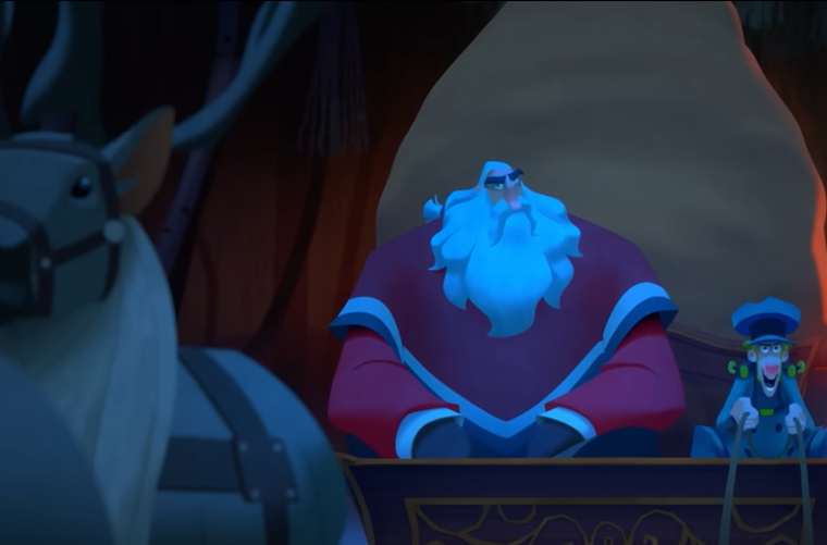Screenshot of the animated movie Klaus