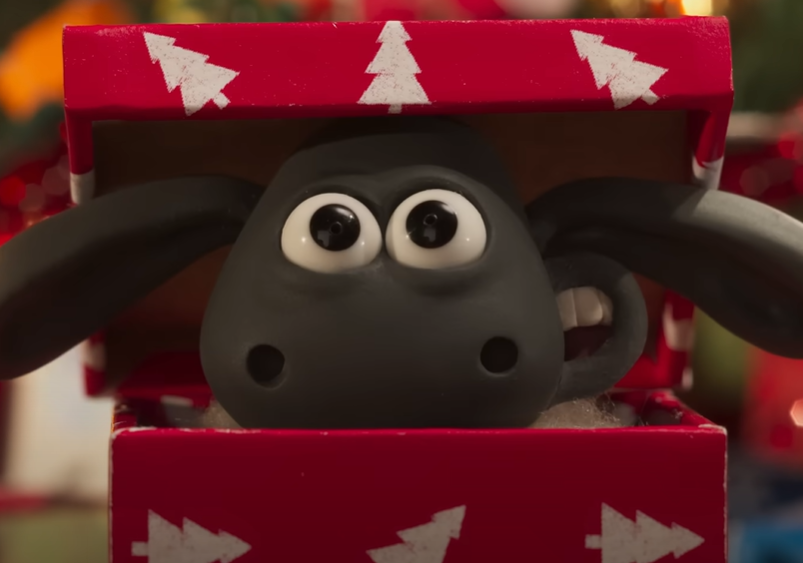 Screenshot of the animated movie Shaun the Sheep: The Flight Before Christmas