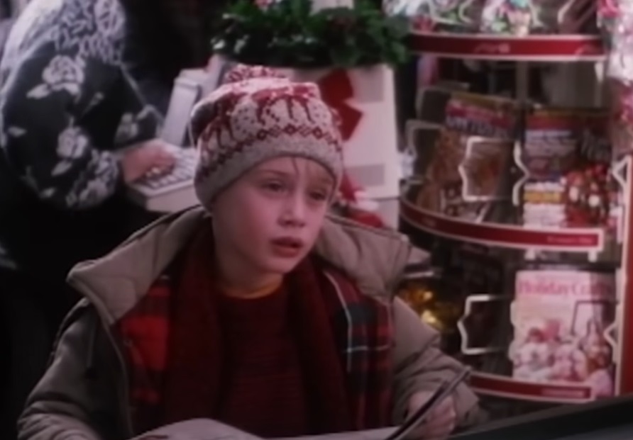 A visually captivating still taken from a pivotal moment in the film Home Alone (1990)