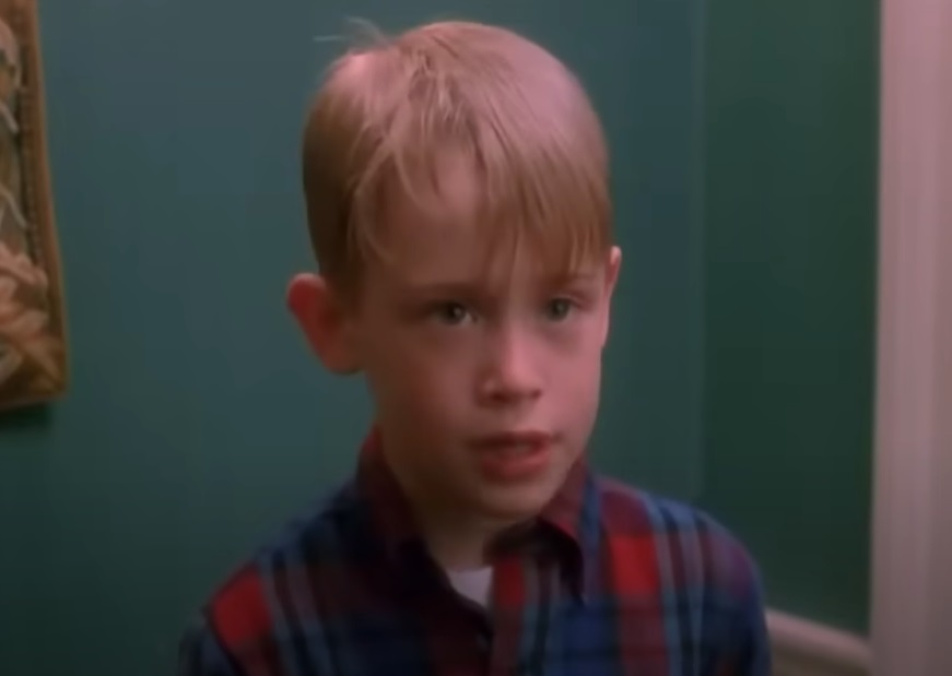 A visually captivating still taken from a pivotal moment in the film Home Alone (1990)