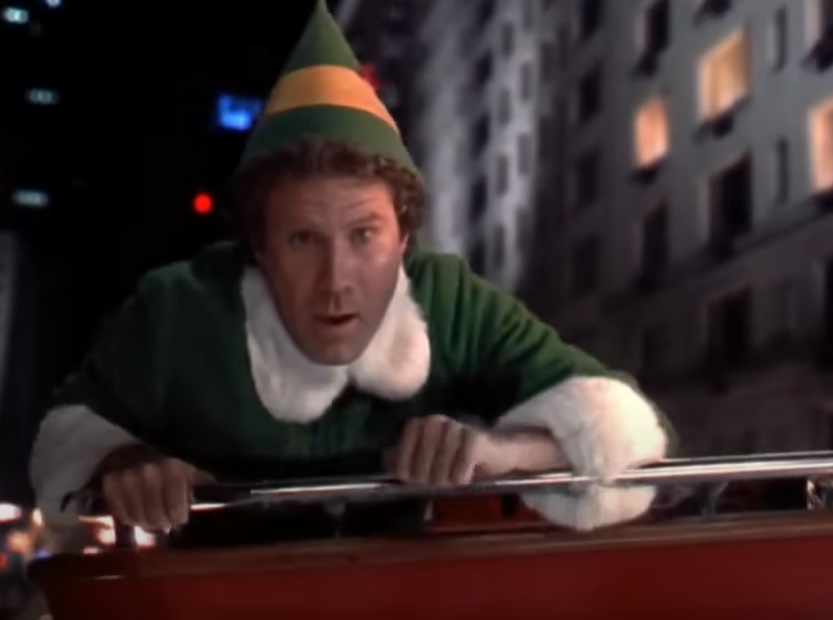 A visually captivating still taken from a pivotal moment in the film Elf (2003)