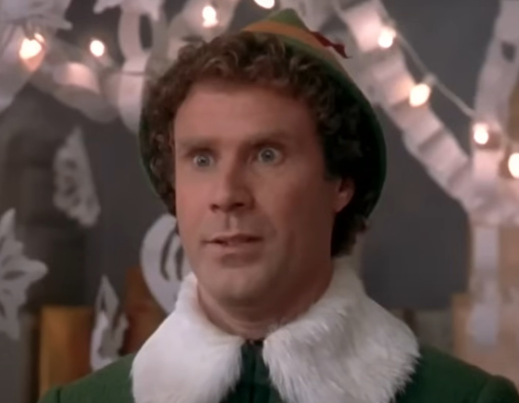 A visually captivating still taken from a pivotal moment in the film Elf (2003)