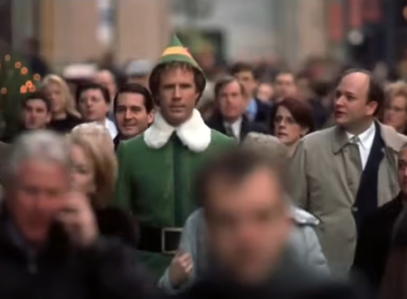 A visually captivating still taken from a pivotal moment in the film Elf (2003)