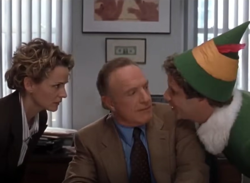 A visually captivating still taken from a pivotal moment in the film Elf (2003)