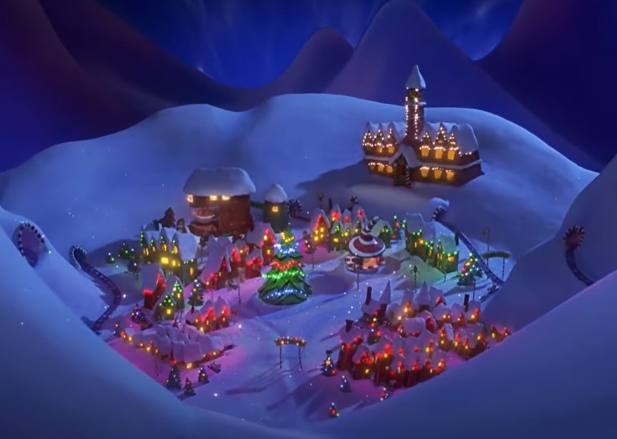 A visually captivating still taken from a pivotal moment in the animated film The Nightmare Before Christmas (1993)