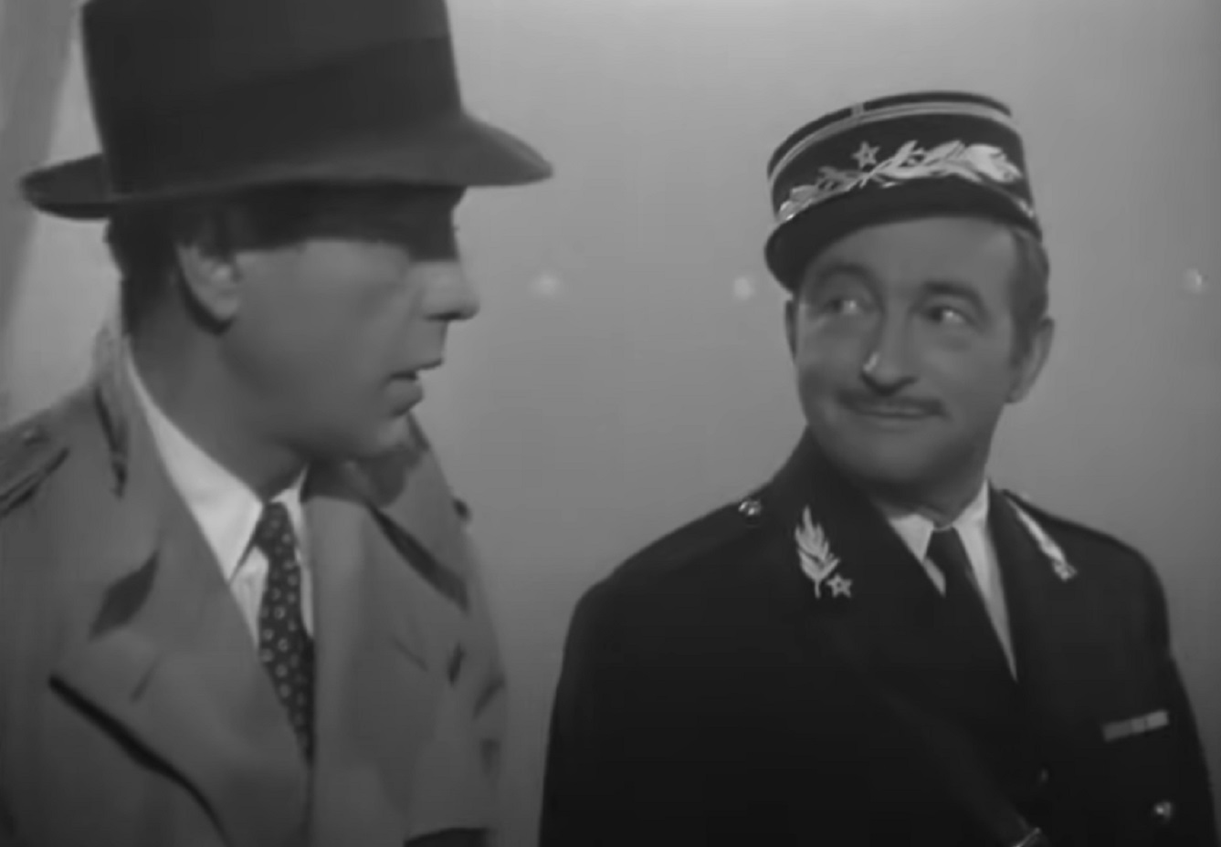 Screenshot of Humphrey Bogart and Claude Rains - from Casablanca (1942)