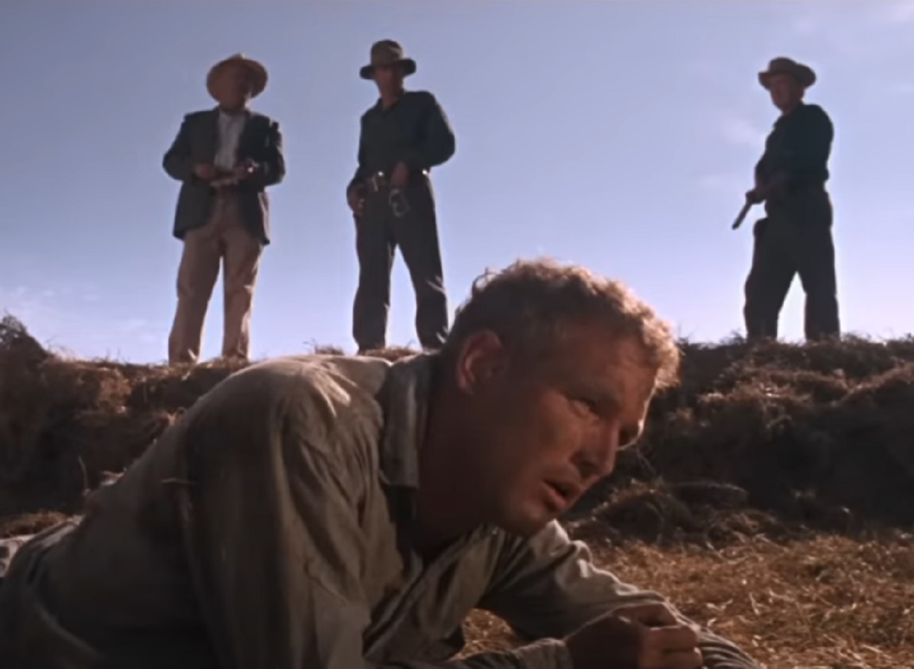 Screenshot of Paul Newman laying on the ground - from Cool Hand Luke (1967)