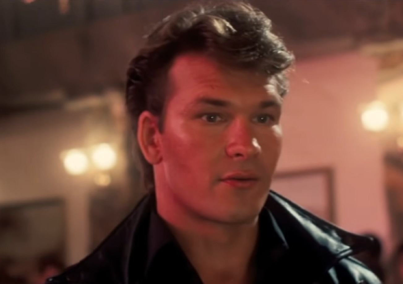 Screenshot of Patrick Swayze looking at front - from Dirty Dancing (1987)