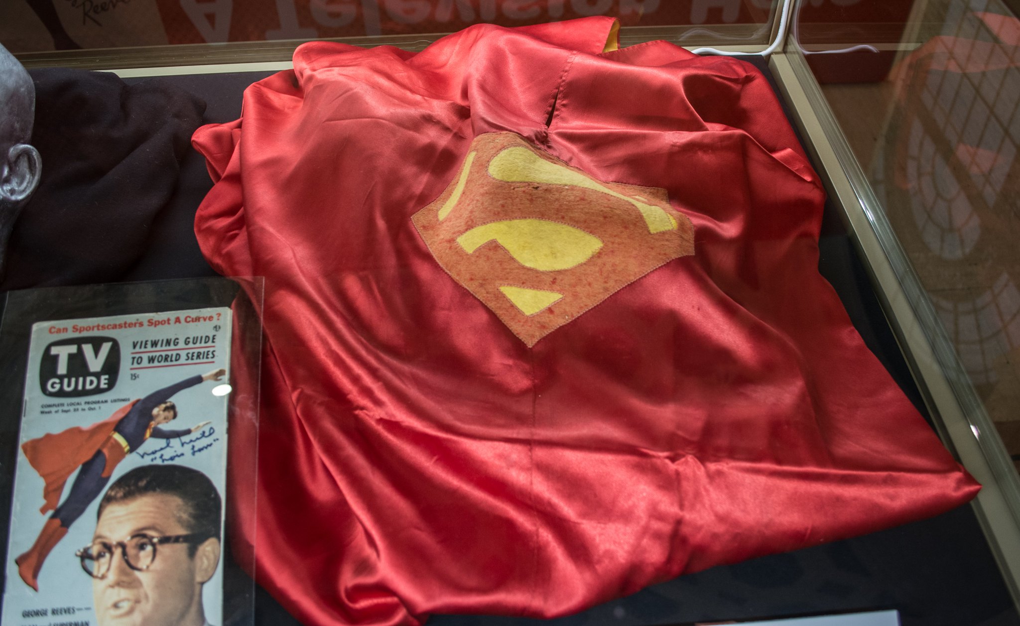 TV Guide featuring George Reeves The actual cape worn by Reeves in The Adventures of Superman