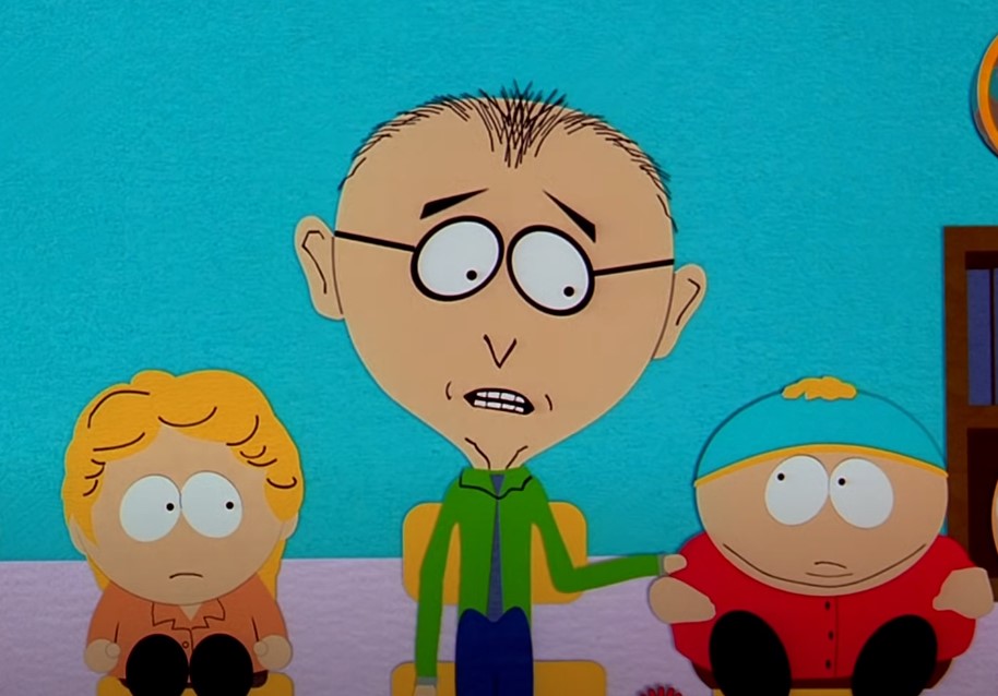 South park Scene where teachers speaks other listen