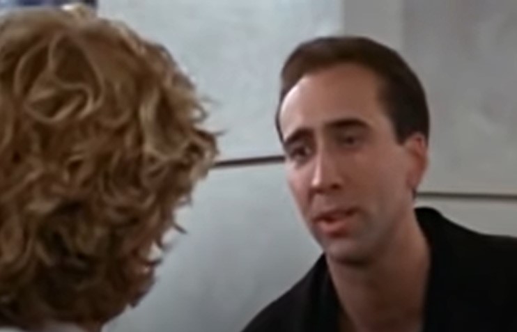 scene from City of Angels man and woman talking