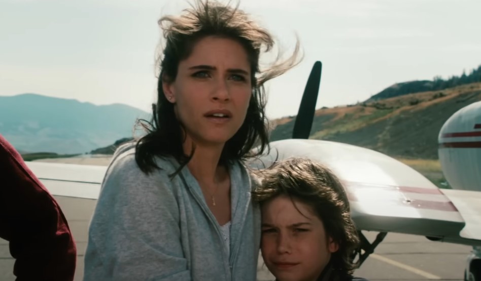 image where mother and son hugging each other