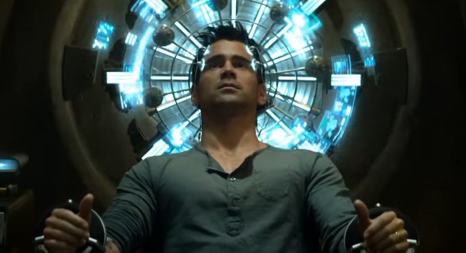 image of a man sitting on a futuristic machine chair