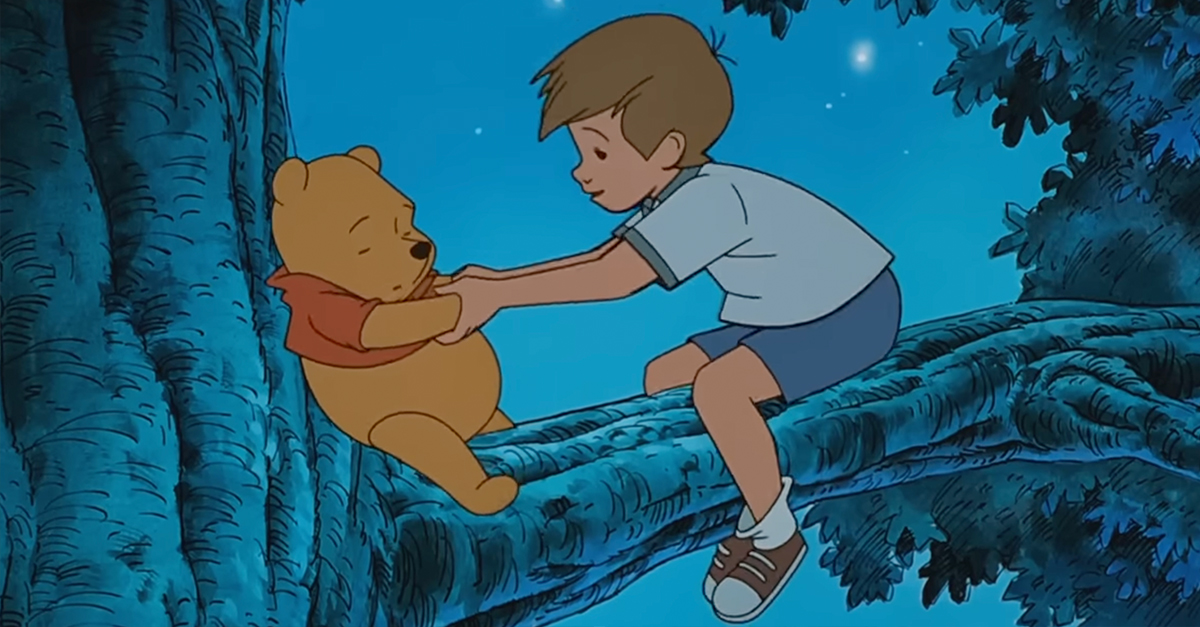 Screen shot from Winnie The Pooh, Pooh and Christopher Robin