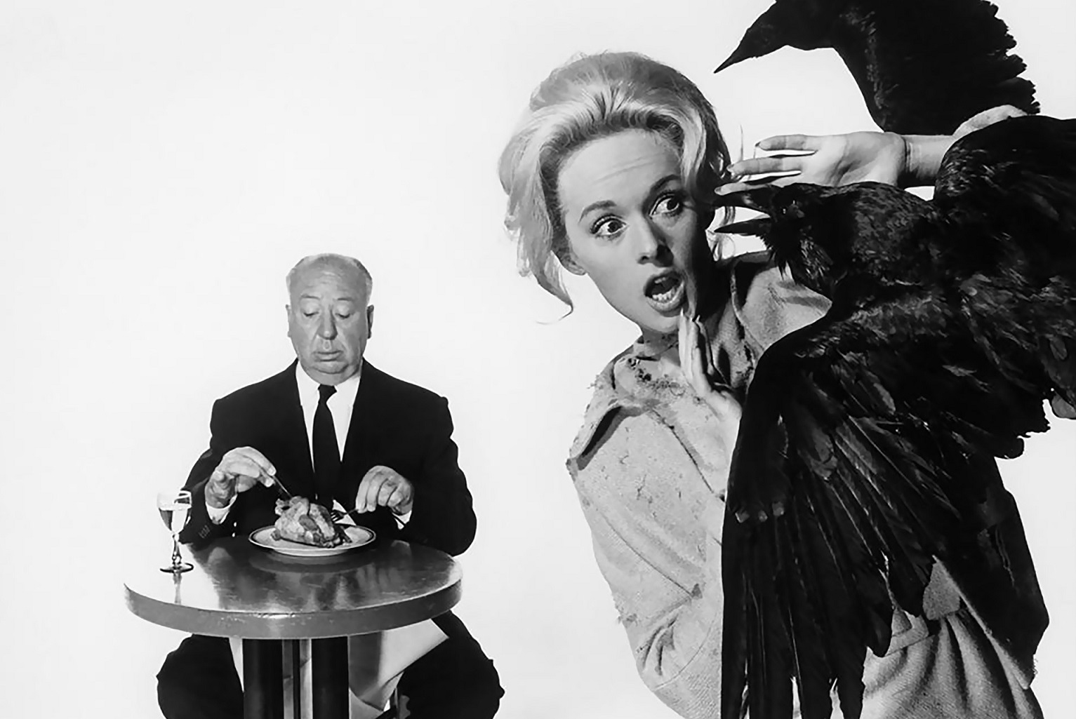 Alfred Hitchcock and Tippi Hendren - The Birds (1963)