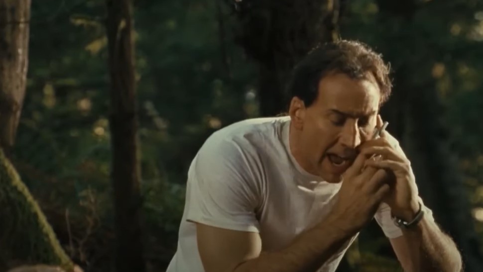Nicolas Cage in  The Wicker Man (2006) in white t-shirt