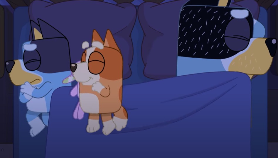 Screenshot from Bluey animated preschool television series.