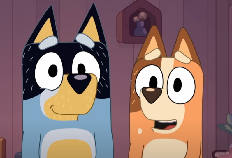 Screenshot from Bluey animated preschool television series.