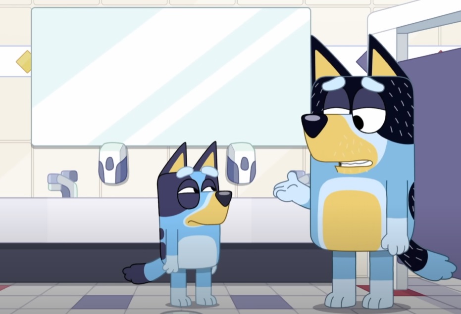 Screenshot from Bluey animated preschool television series