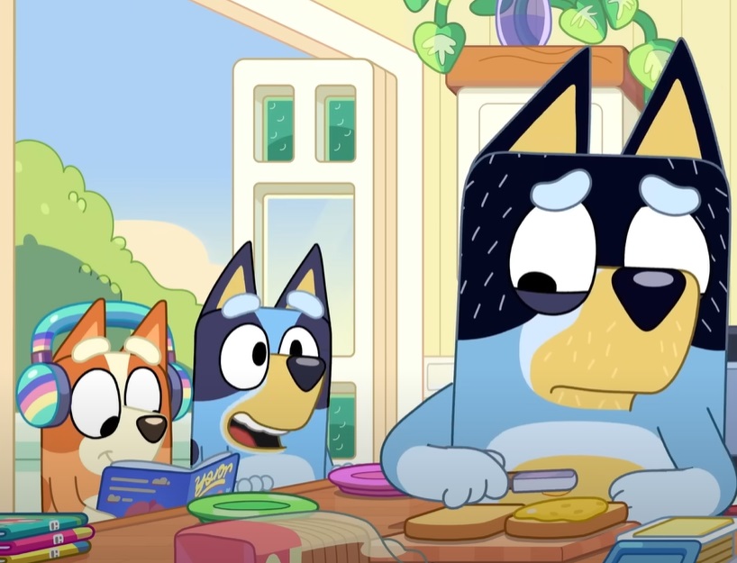 Screenshot from Bluey animated preschool television series.