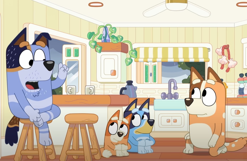 Screenshot from Bluey animated preschool television series.